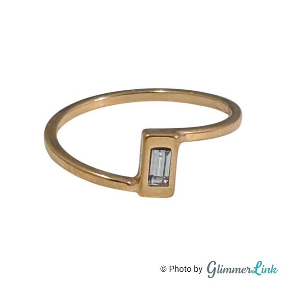 Vintage Avon 1985 "Delicate Hues Stackable" Ring – Gold Tone Minimalist Size 9 - Picture 1 of 10